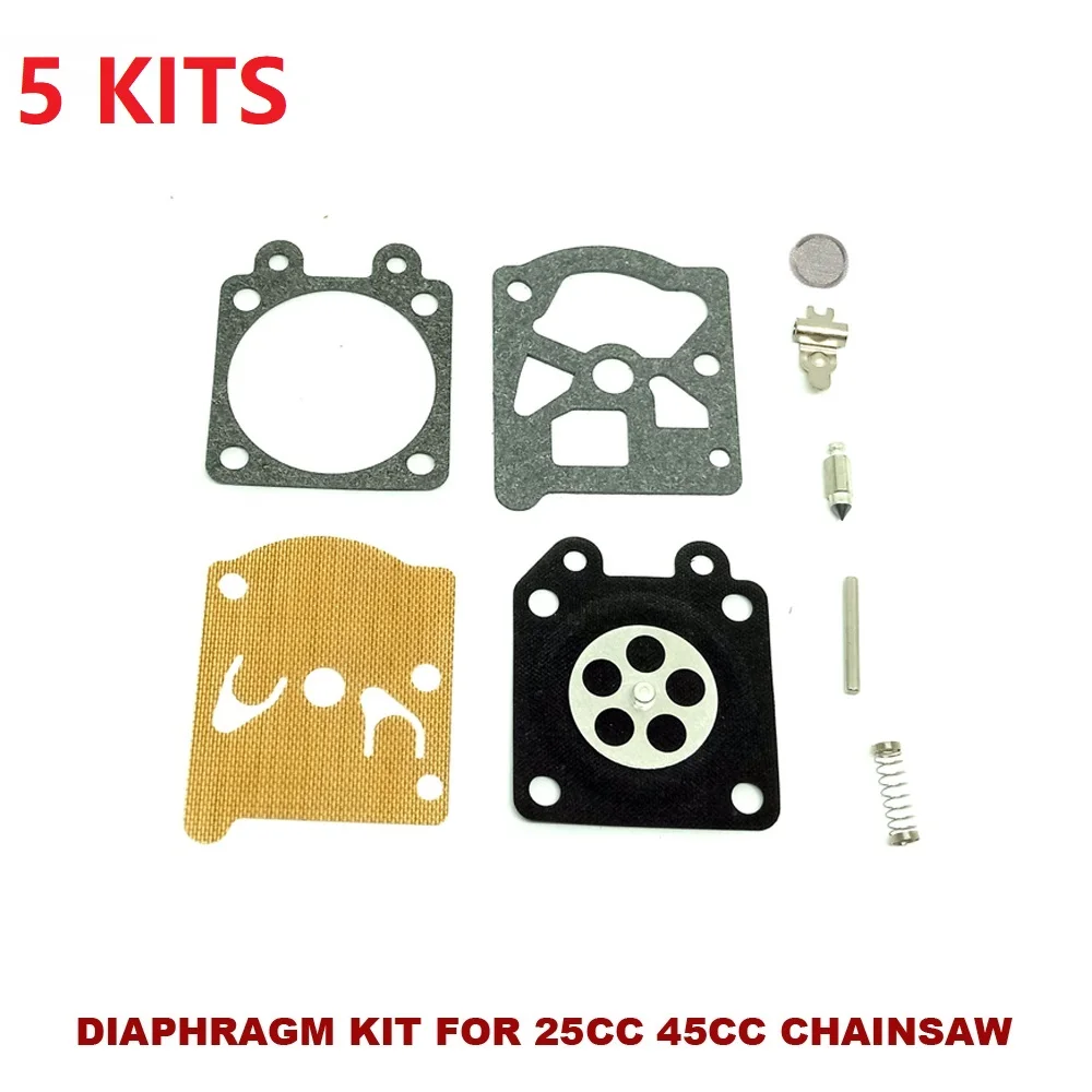 5 Sets/lot Carburetor Repair Rebuild Diaphragm Gasket Kit Fit Zenoah Type G2500 G3800 G4500 G5200 G5800 25CC 38CC 45CC 52CC 58CC