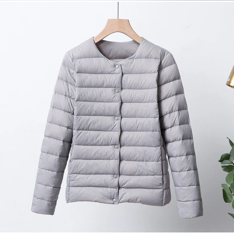 Ultra Thin Down Jacket Women Pink Womens Lightweight Down Jackets Ultra Light White Coat Warm Short Jackets Women