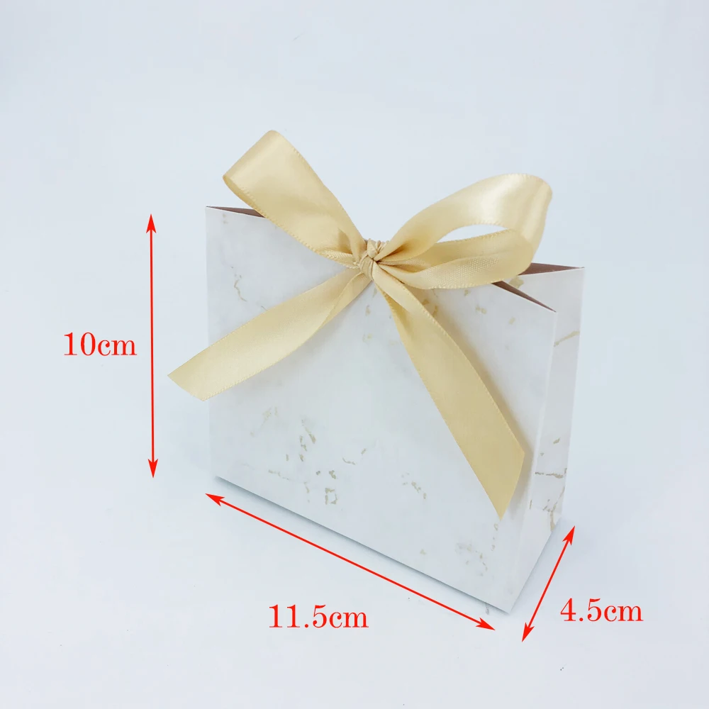 Marble Style Gift Box Wedding Baby Shower Birthday Christmas Valentines Day Party Favor Candy Box Accept Private Customization