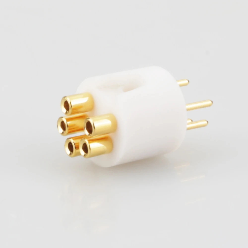 Viborg LP107G النحاس النقي M DIN المكونات المطلية بالذهب ، القرص الدوار Tonearm 5 دبوس موصل DIN ذكر لمشروع REGA LINN ROKSAN GRACE