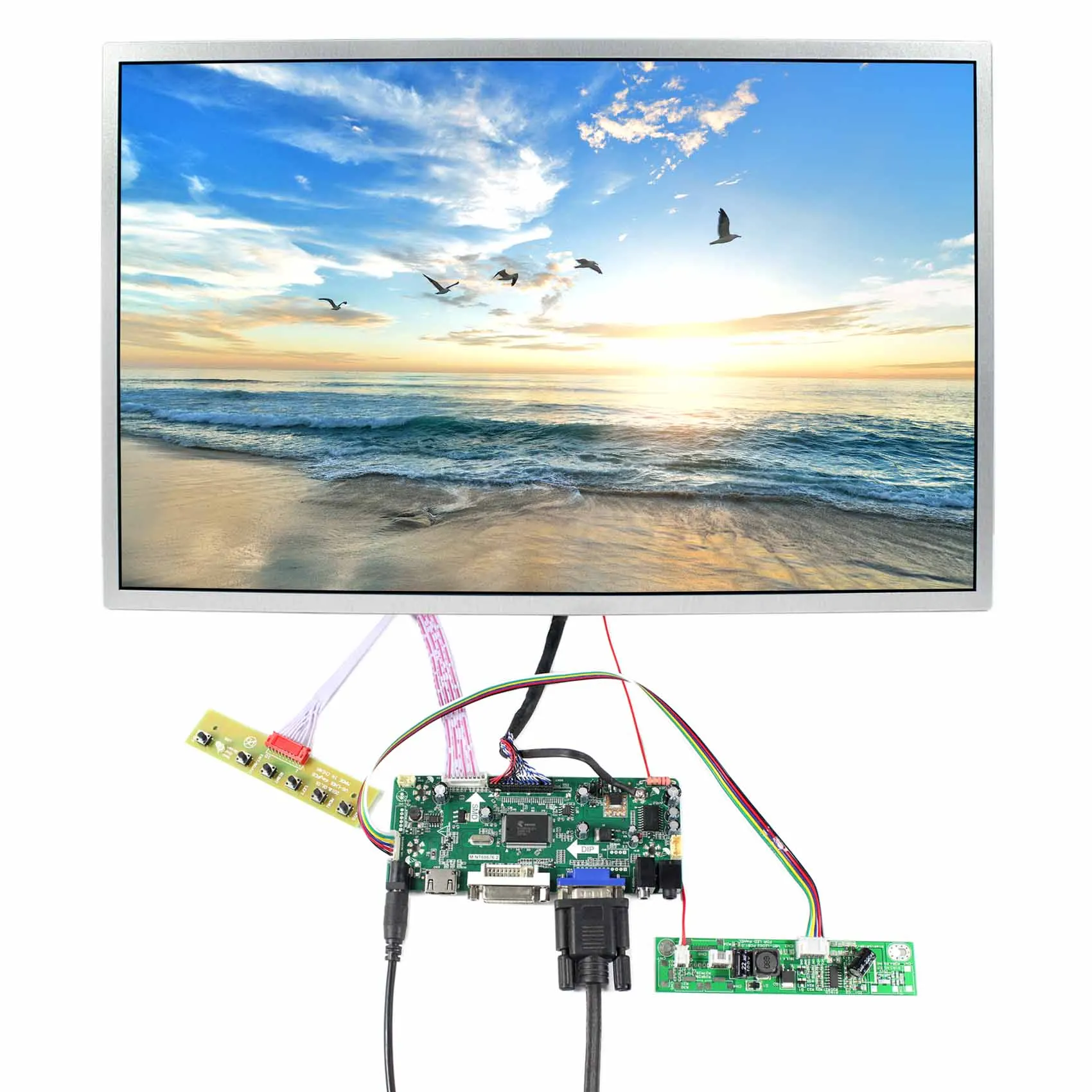 LCD Papan Bekerja untuk LVDS Antarmuka LCD Layar 19Inch 19 "M190CGE 1440X900 Layar LCD