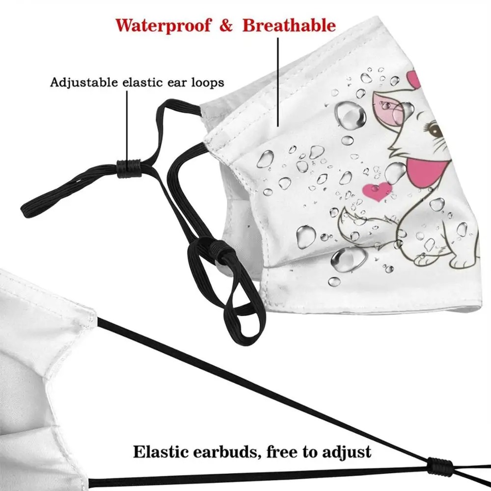 Marie " The Aristocats " Custom Pattern Washable Filter Pm2.5 Adult Kids Mask Marie The Aristocats Cute Cat Kitty