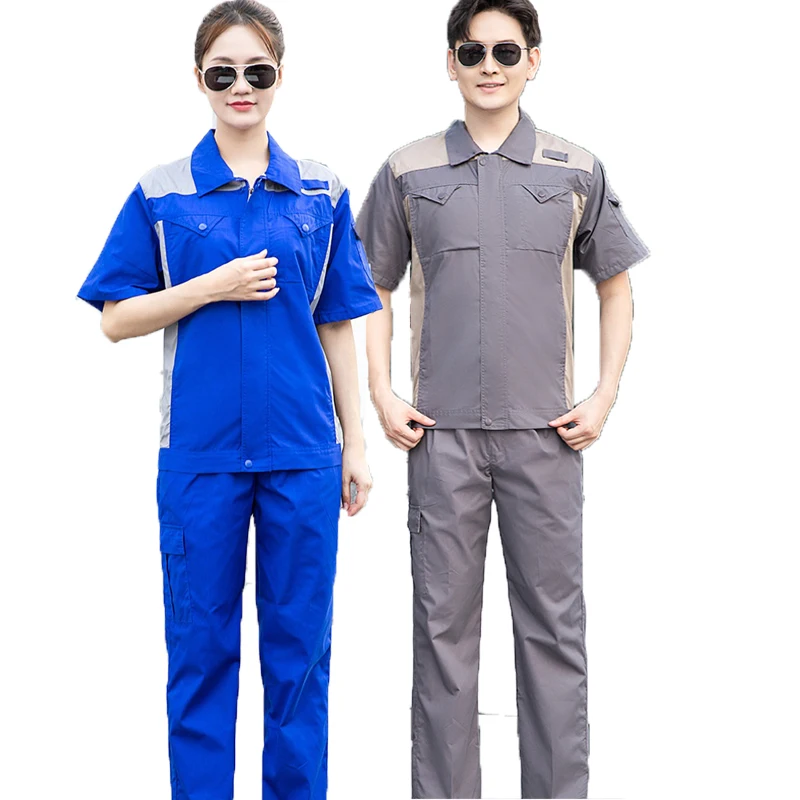 Arbeit Arbeit Kleidung für männer frauen Overalls arbeiter arbeits uniformen auto werkstatt Sommer Arbeit anzüge baumwolle mechanische Lager