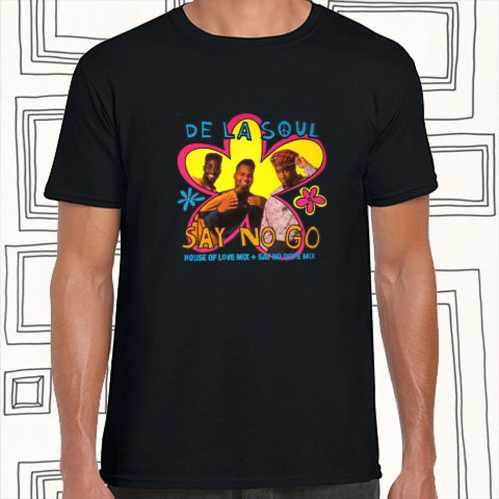 De La Soul Say No Go Album Logo Men's Black T - Shirt Size S M L Xl S - 6xl S - 6xl Customize Tee Shirt