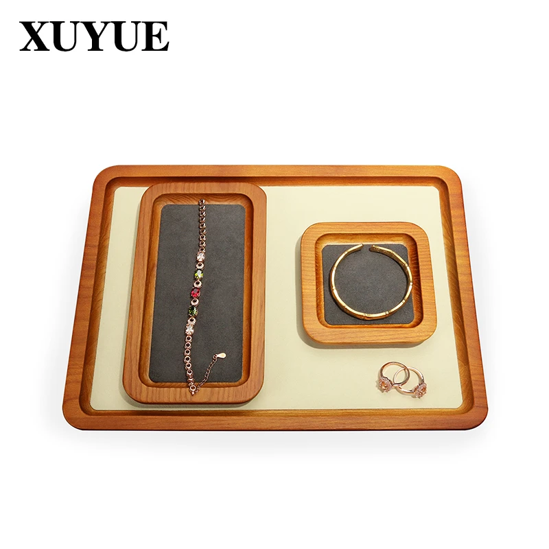 Jewelry Storage Tray Solid Wood Jewelry Wenwan Tray Jewelry Display Tray Necklace Earrings Ring Bracelet Tray jewelry organizer