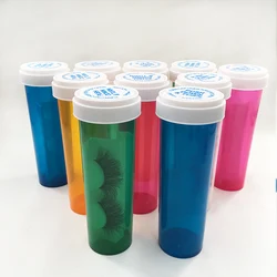 Empty Custom Pill Bottle Eyelash Packaging Box Medicine Bottle Case