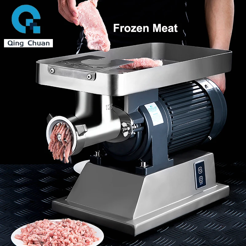 

Powerful Meat Grinder Machine Electric Fish Mincer 1500W Stainless Steel Commercial Household Sausage Filler Maker