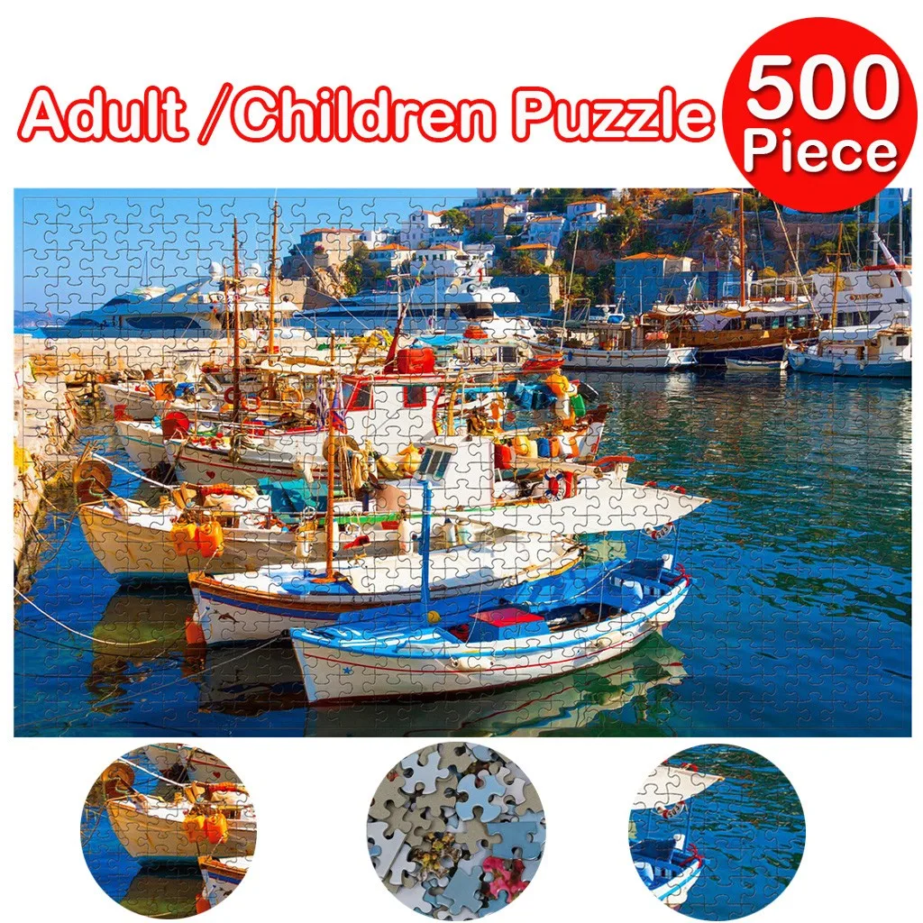 Adults Puzzles 500 Piece Large Puzzle Game Architecture Tourist Attraction  Interesting Toys Adults And Kid  Toy Children Gift