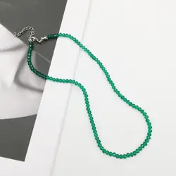 women necklace new fashion 3x4 crystal beads strand shinny choker necklace women lots colors necklace jewelry