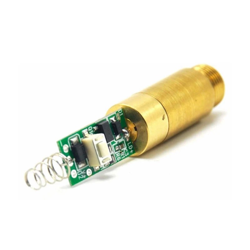 532nm 5mw Green Laser Diode Dot Module Industrial / Lab Lasers 3V with Driver & Brass Housing and Driver Board