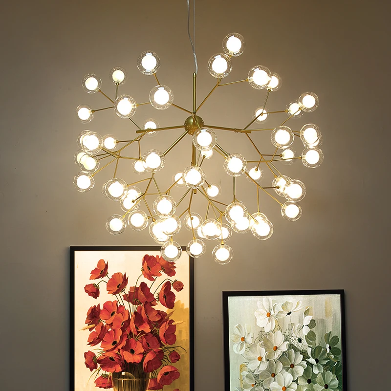 New Modern LED firefly sputnik Chandelier light stylish tree branch chandelier lamp decorative ceiling chandelies hanging