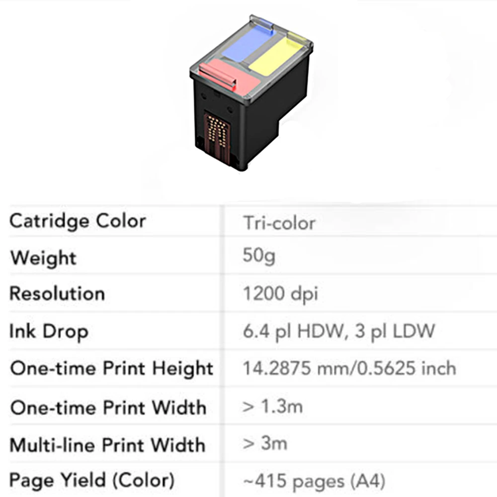 Mini Printer cartridge Full Color Inkjet Replacement Edible ink Cartridge Printer Food Ink For Kongten Mbrush Printer