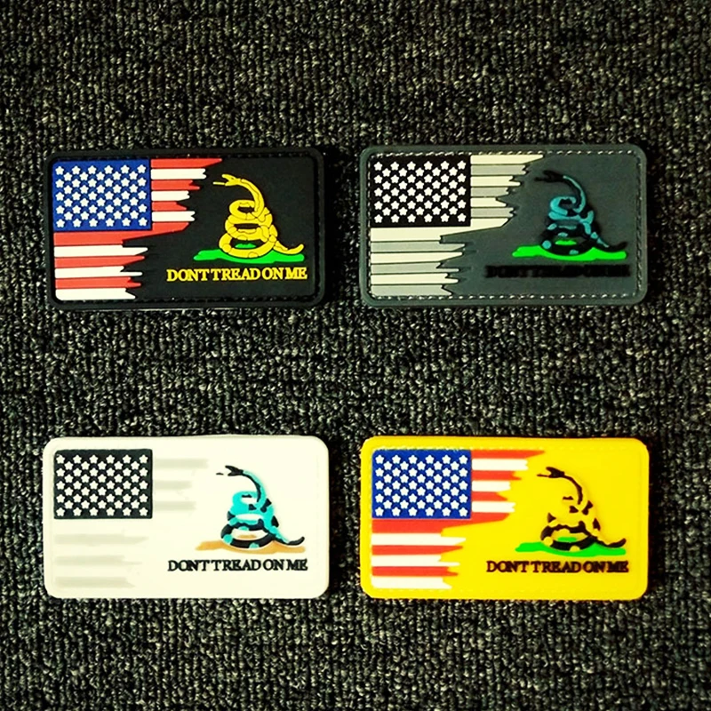 Insignia táctica PVC serpiente Dont Tread On Me adhesiva - imagen 5