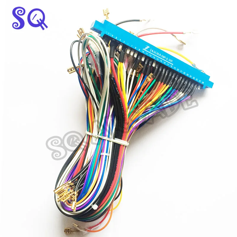 

Jamma Harness With 5 6 Action Button Wires Jamma 28 Pin With 5 6 Buttons Wires for Arcade Game Machine Cabinet Accessories