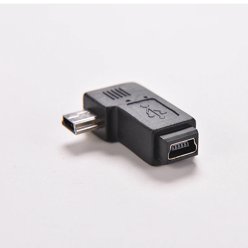 90 Degree Mini USB 5pin Male to Mini USB Connector Female Data Sync Adapter Plug