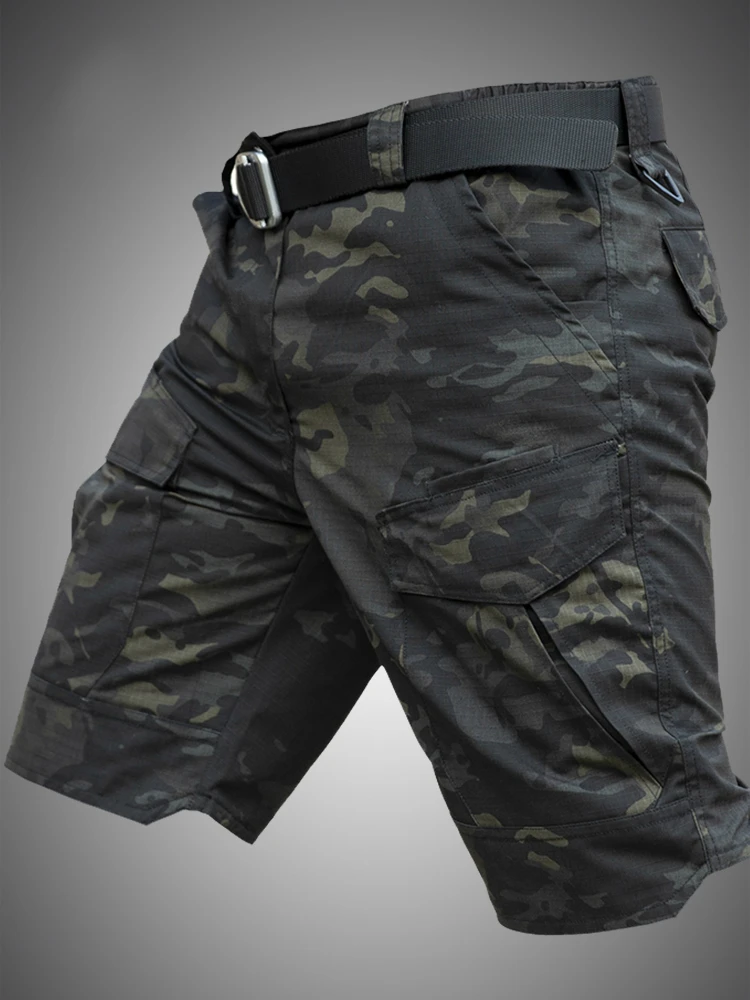 Summer Thin Tactical Shorts Male Quick-drying Camouflage Five-point Pants Outdoor Men Waterproof Military Fans Shorts Pants