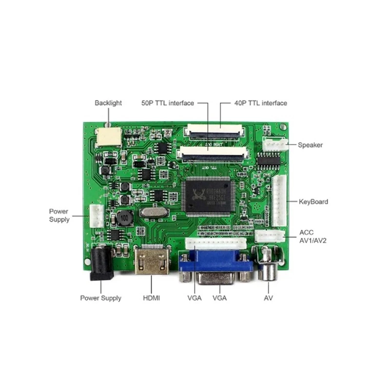 Imagem -04 - Original Polegadas Zj050na08c 640x480 Tft Lcd Tela Hdmi Vga av Lcd Controlador Driver Board Monitor Display Panel de Alta Qualidade