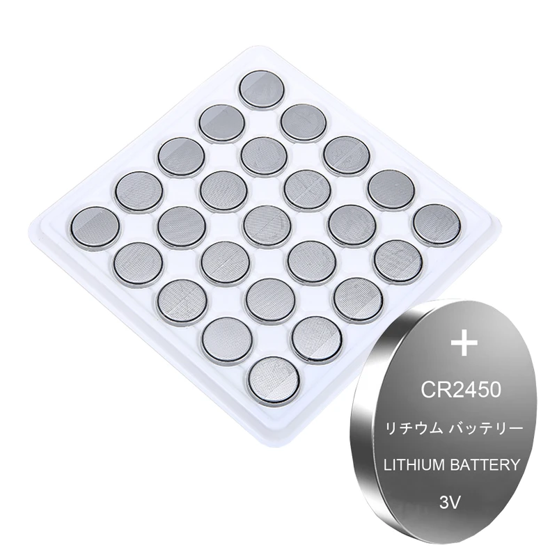 25pcs CR2450 BR2450 Button Batteries KCR2450 5029LC LM2450 Cell Coin Lithium Battery 3V CR 2450 For Watch Electronic Toy Remote