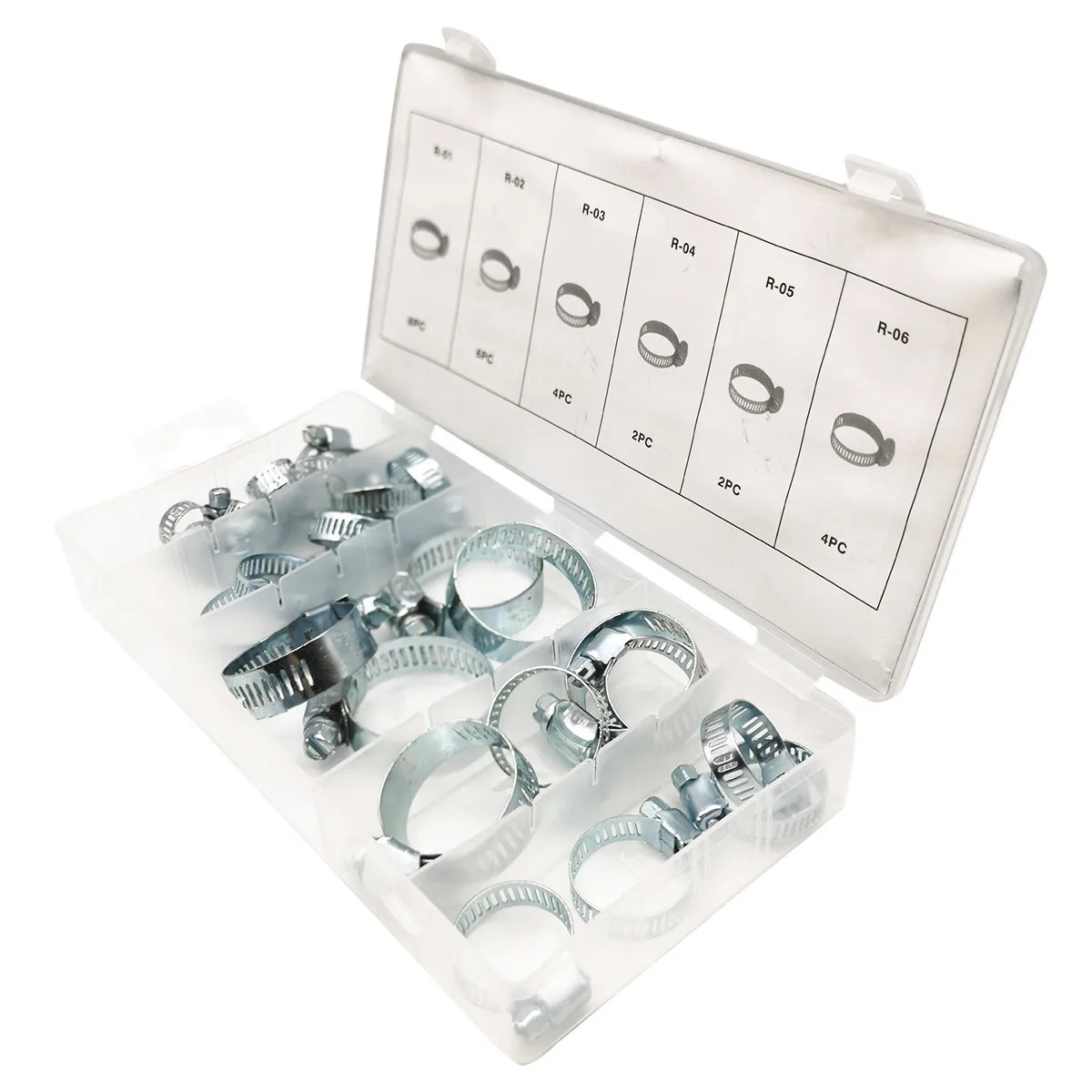 26Pc Rubber Slangklem Set Rubber Slangklem Staal Slang Slangklem