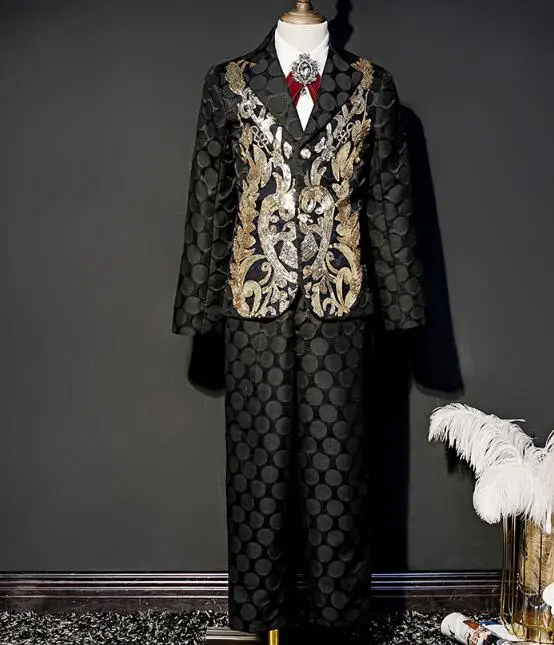 

Children Stage Catwalk Suit Boy Host Apparel Kid Formal Show Include Jacket Pants