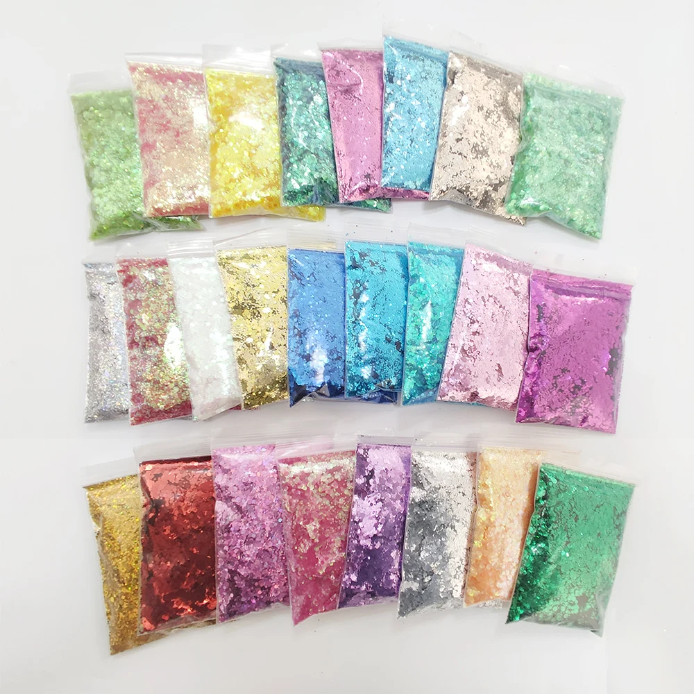 1 Bag 50g Shiny Ultrathin Nail Sequins Colorful Nail Art Glitter Tips UV Gel 3D Decoration Manicure DIY Flake Hexagon Sequins