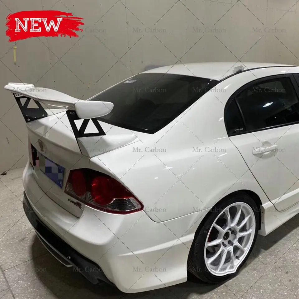 ホンダシビックfd2タイプr用グラスファイバーリアスポイラー,gt