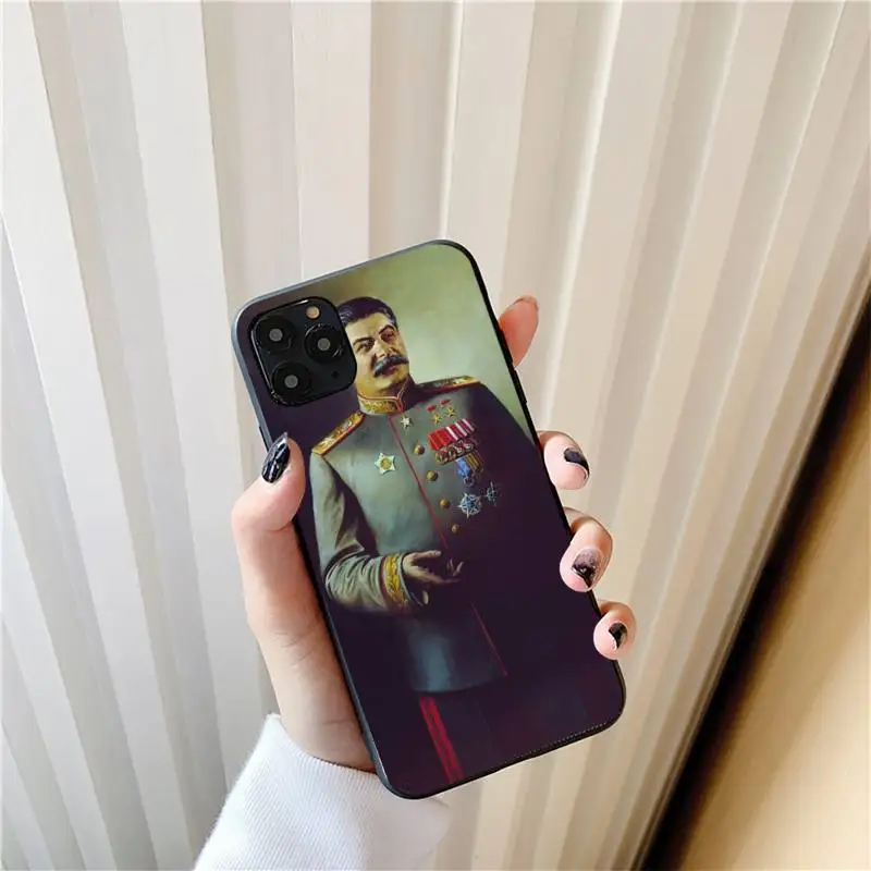 Stalin Soviet Luxury Soft Phone Case for iphone 13 11pro 12pro MAX 8 7 6 6S Plus X XS MAX 5 5S SE XR Fundas Capa