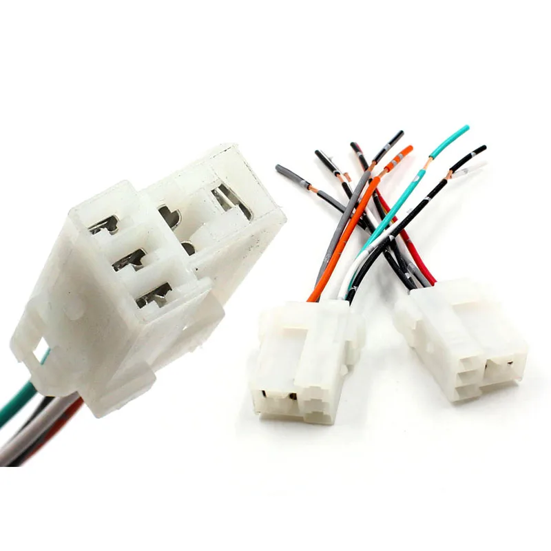 10 szt. Gniazdo przekaźnika samochodowego do ciężarówki, wiązka przewodów 12V 40A, 4-pinowy adapter, uchwyt wtyczki, złącze 24V 5-pinowe przekaźniki przewodowe