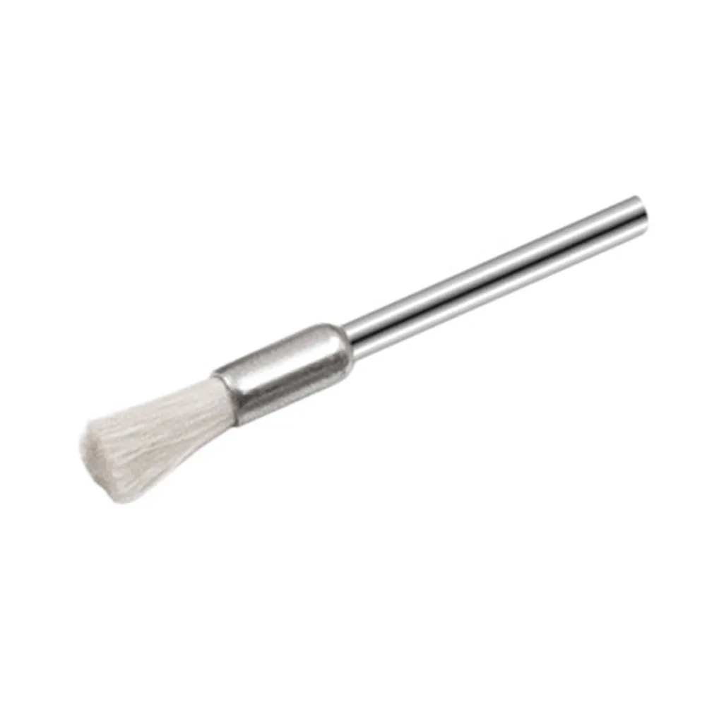 6 Chiếc Len Trắng Bàn Chải 3Mm Đầu Mài Có Tay Cầm Ngọc Chạm Khắc Đánh Bóng Bạc Bộ