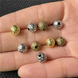 20pcs 8mm spacer beads horse point perforated middle DIY handmade rosary necklace bracelet large wholesale jewelry
