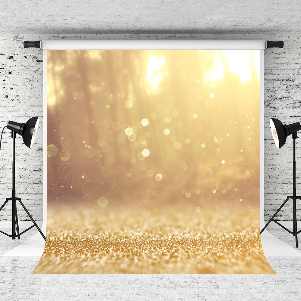 

VinylBDS Bokeh Photography Backdrops Fantasy Gold Bling Bling For Children Birthday Photographic Background