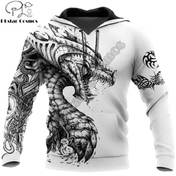 Sudadera unisex 3D dragón Tatuaje y Mazmorras – Chaqueta casual KJ0273