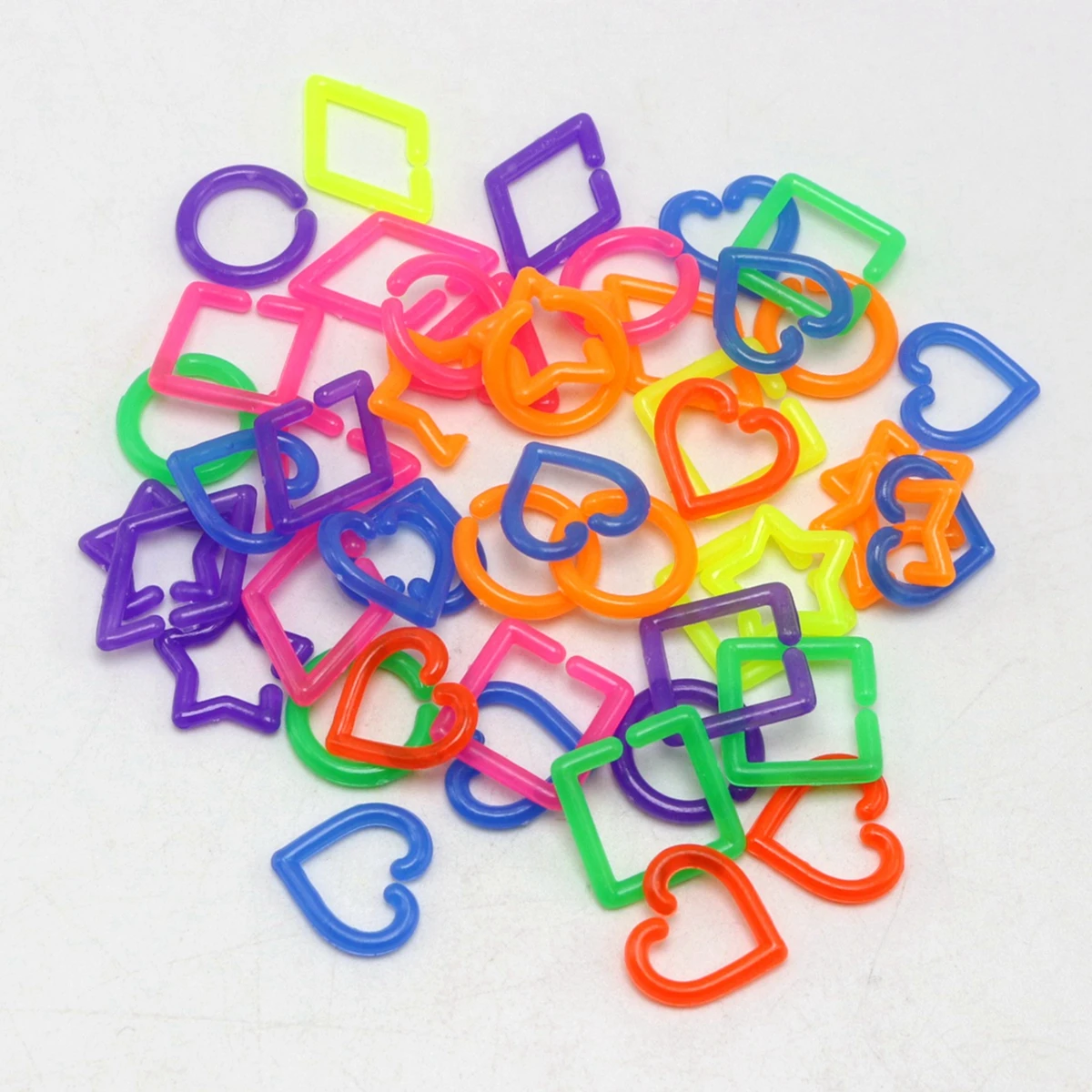 200 Mixed Color Acrylic Linking Rings Open Chain Beads Funny Kid Crafts Connector Chain For Necklace Bracelet