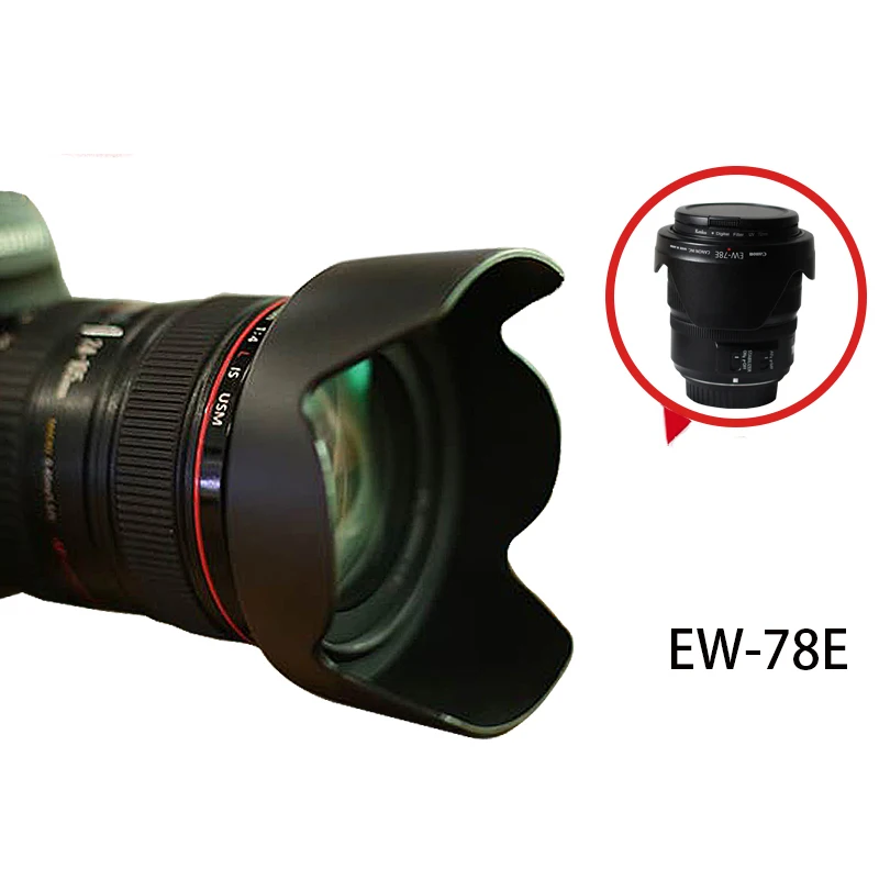 

BIZOE Canon Camera lens hood EW-78E15-85mm f/3.5-5.6 IS USM lens EOS7D7D2 DSLR Camera Accessories 72mm Lotus Back Buckle