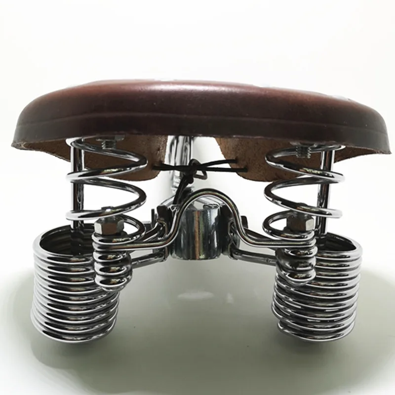 G46 Fahrradsattel Vintage 100% Rindsleder-Sattel Verstärkter Metallrahmen im Alten Stil – Detail 16