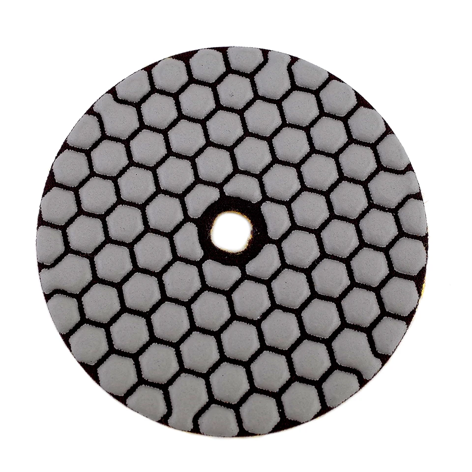 RIJILEI 6 Stück 4 Zoll Trockenpolierpads, flexibles Harz, 100 mm Steinpolierpads für Marmor, Beton, Bodenschleifscheibe – Detail 6