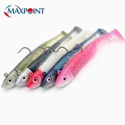 Gorąca sprzedaż miękkie przynęty zestaw w 3 + 1 Jig głowy i miękkie ciało 9cm shad opakowanie blistrowe 30g zestaw przynęty połowów morskich przynęty Shad
