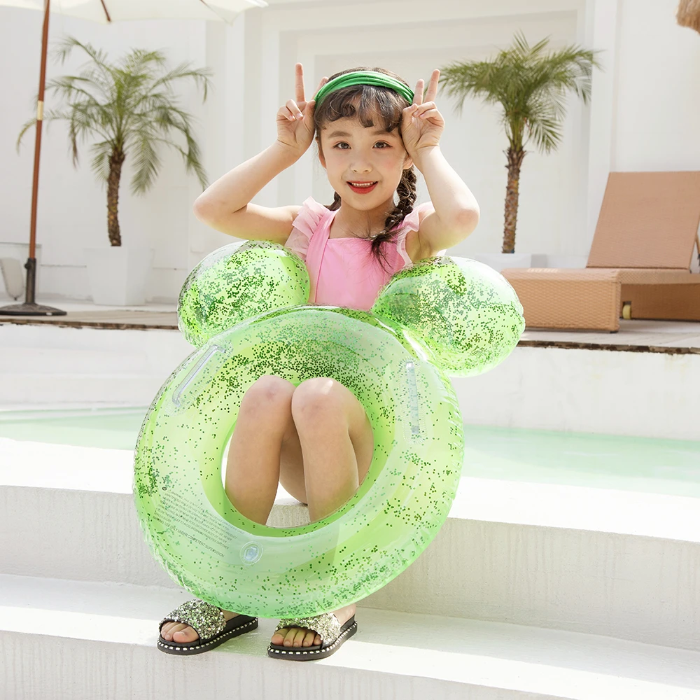 Rooxin Cute Animal Baby niemowlę nadmuchiwane koło do pływania z uchwytem dzieci basen dmuchany pływa pływanie koło impreza na plaży zabawki do