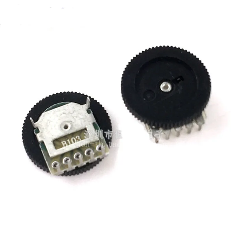 50 개/몫 더블 다이얼 B503/103/102 5 피트 10K 기어 전위차계 16*2 MM 다이얼 전위차계