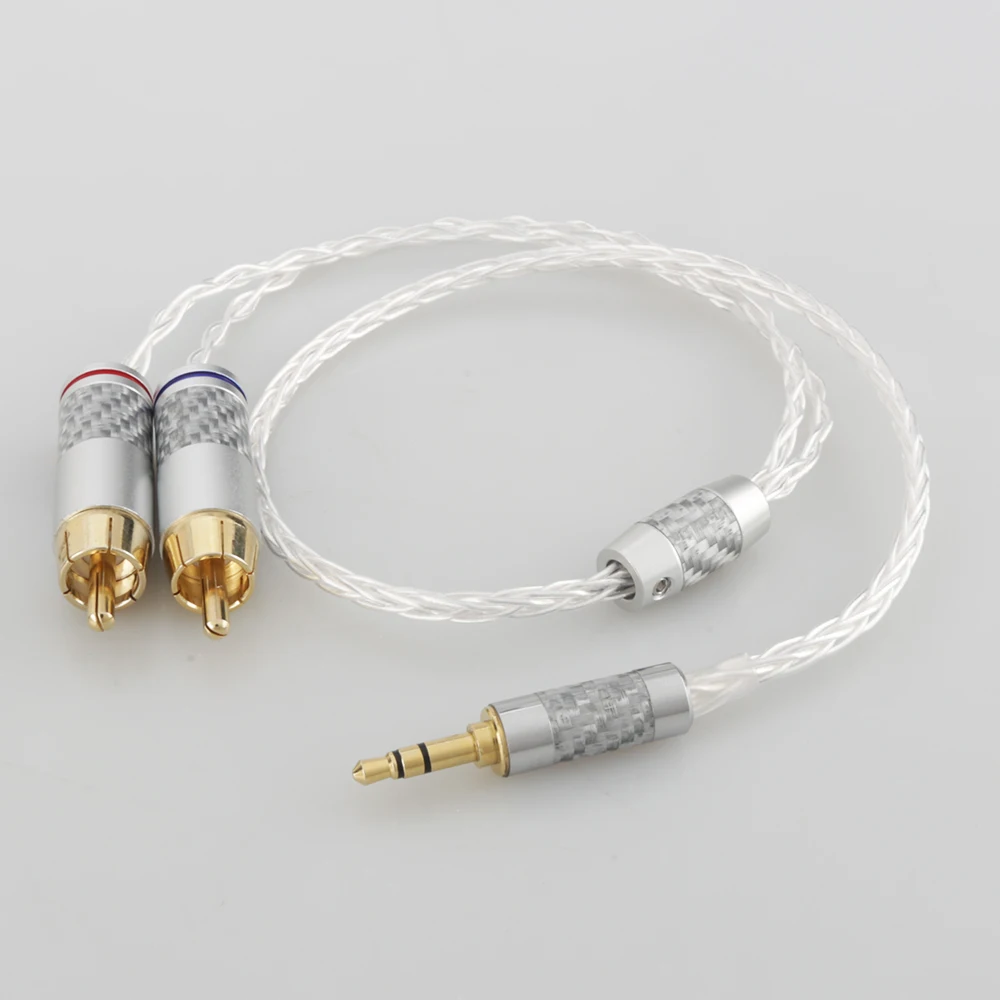 Audiocrast RCA Cable HiFi Stereo 3.5mm to 2RCA Audio Cable AUX RCA Jack 3.5 Y Splitter for Amplifiers Audio Home Theater Cable R