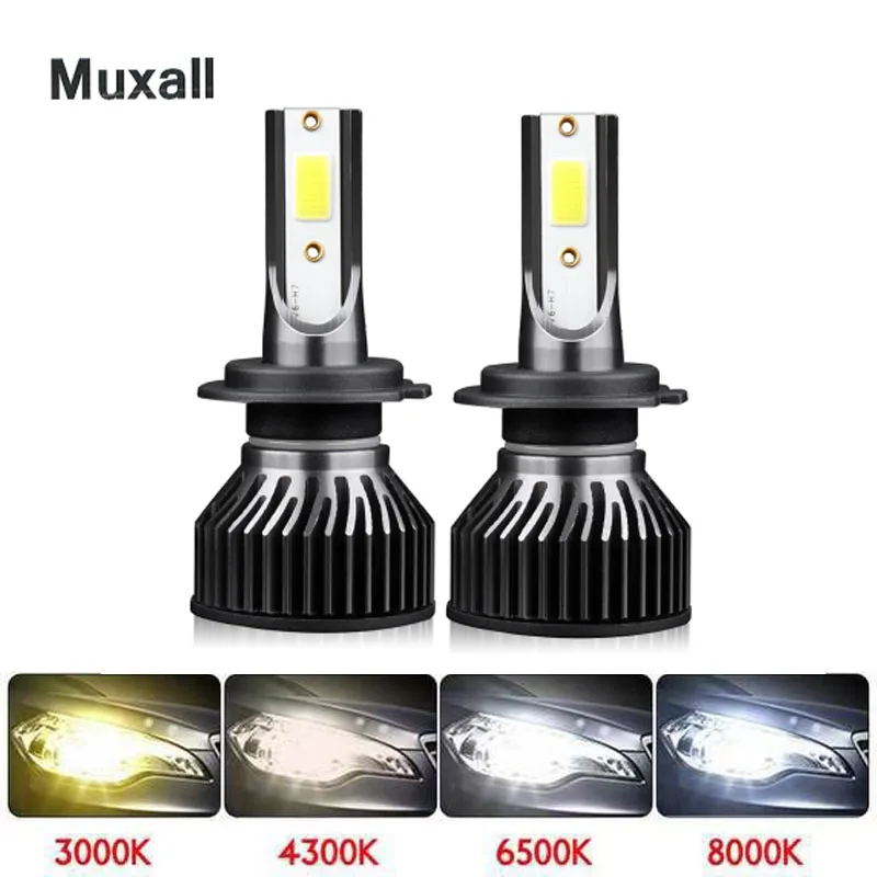 

Muxall светодиодный 3000K 4300K 6000K 8000K 20000LM 12V 9005 HB3 H1 H4 светодиодный головной светильник H3 H7 светодиодный H11 9006 HB4 Canbus светодиодные лампочки Светодиодный лампы светильник