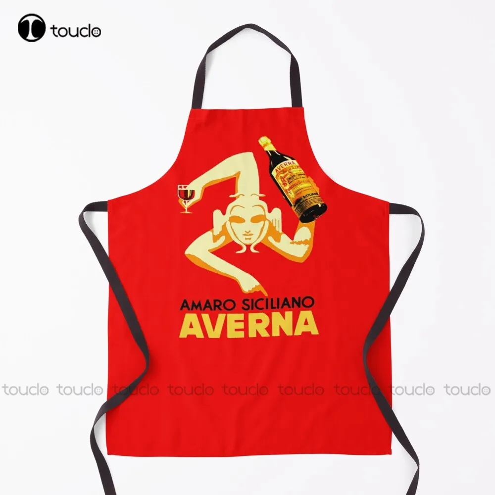 Amaro Siciliano Averna Apron Pink Apron Personalized Custom Cooking Aprons Garden Kitchen Household Cleaning Unisex Adult Apron