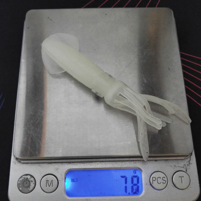 POETRYYI 1pcs Squid Jigs Silicone Fishing Lure Soft Bait 10cm/8g Luminous Octopus Artificial Tuna Sea Night Fishing Tackle
