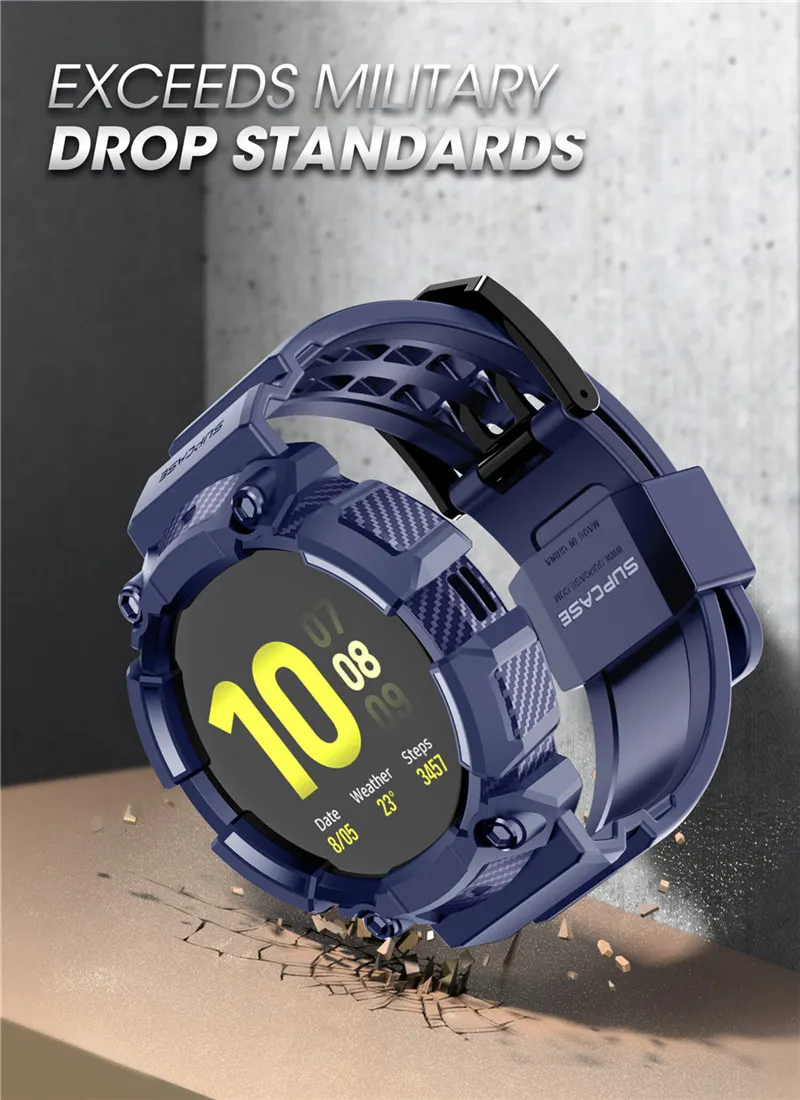 Case For Samsung Galaxy Watch Active 2 (44mm) SUPCASE UB Pro Rugged Protective Cover with Strap Bands For Galaxy Watch Active 2