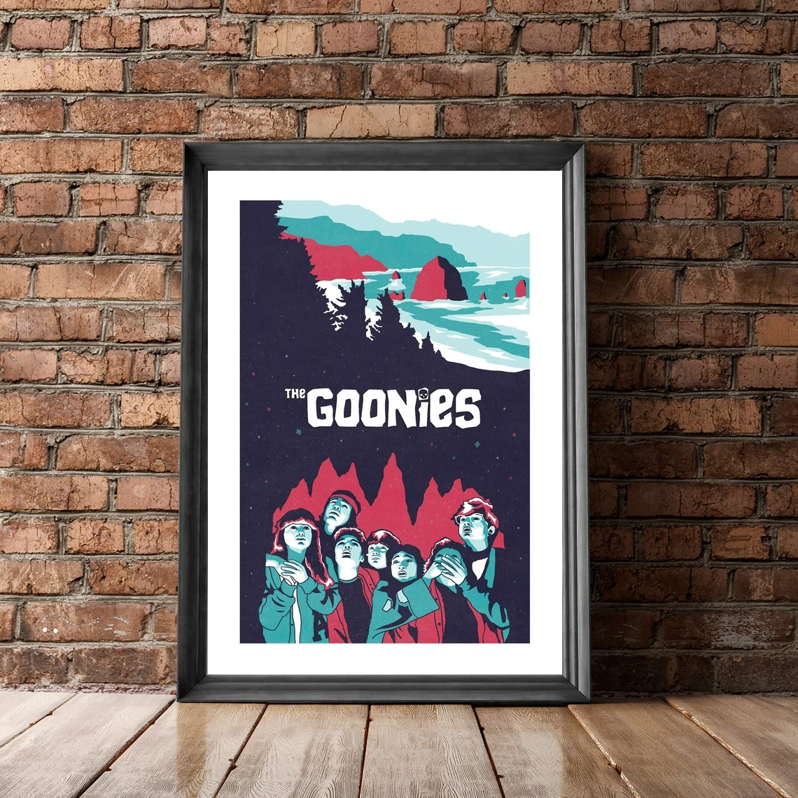 The Goonies Minimalist Ancient Map Adventure Pirates Treasure Alternative Classic Retro Art Artwork Graphic Minimal Movie poster