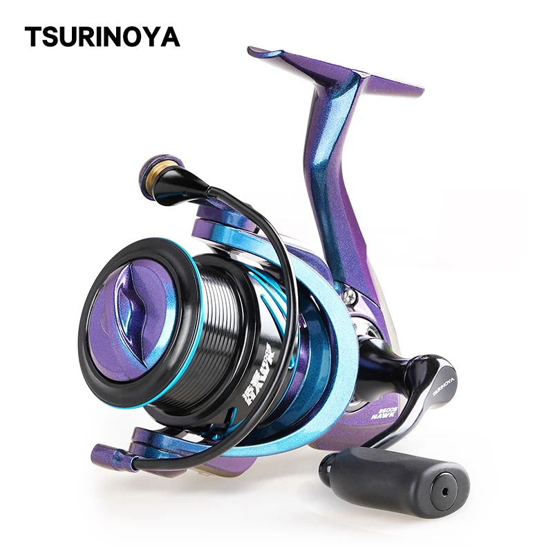 

TSURINOYA Shallow Spool Spinning Reel HAWK 2000S 2500S 3000S 5.2:1 7kg Drag Long Casting Fishing Reel Molinete Pesca Carretilha