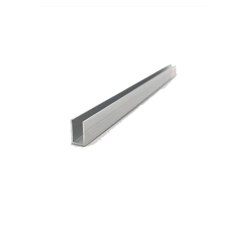 U-Shape Aluminum, 8.5mm X 14mm X 1.25mm, Outer Width 8.5mm, Length 50cm, Aluminum Alloy Glass Covered Edge Strip