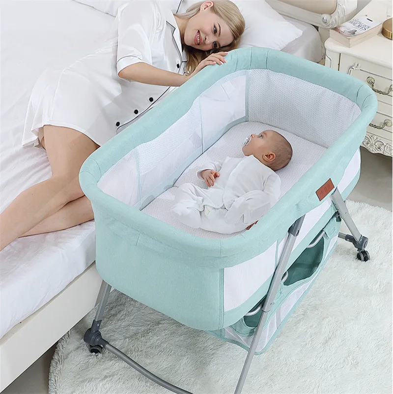 Babywiegjes Wiegjes Opvouwbare Draagbare Wiegjes voor Babybedje Schommel Lift Bed Baby Nachtkastje Sleeper Berco Portatil Para Bebe Cot