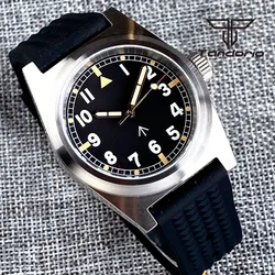 Tandorio 20Bar PT5000 NH35A 38mm Automatische Tauchen Männer Uhr Lume Zifferblatt Gebürstet Fall Arabischen Ziffern Sapphire Glas Gummi Strap