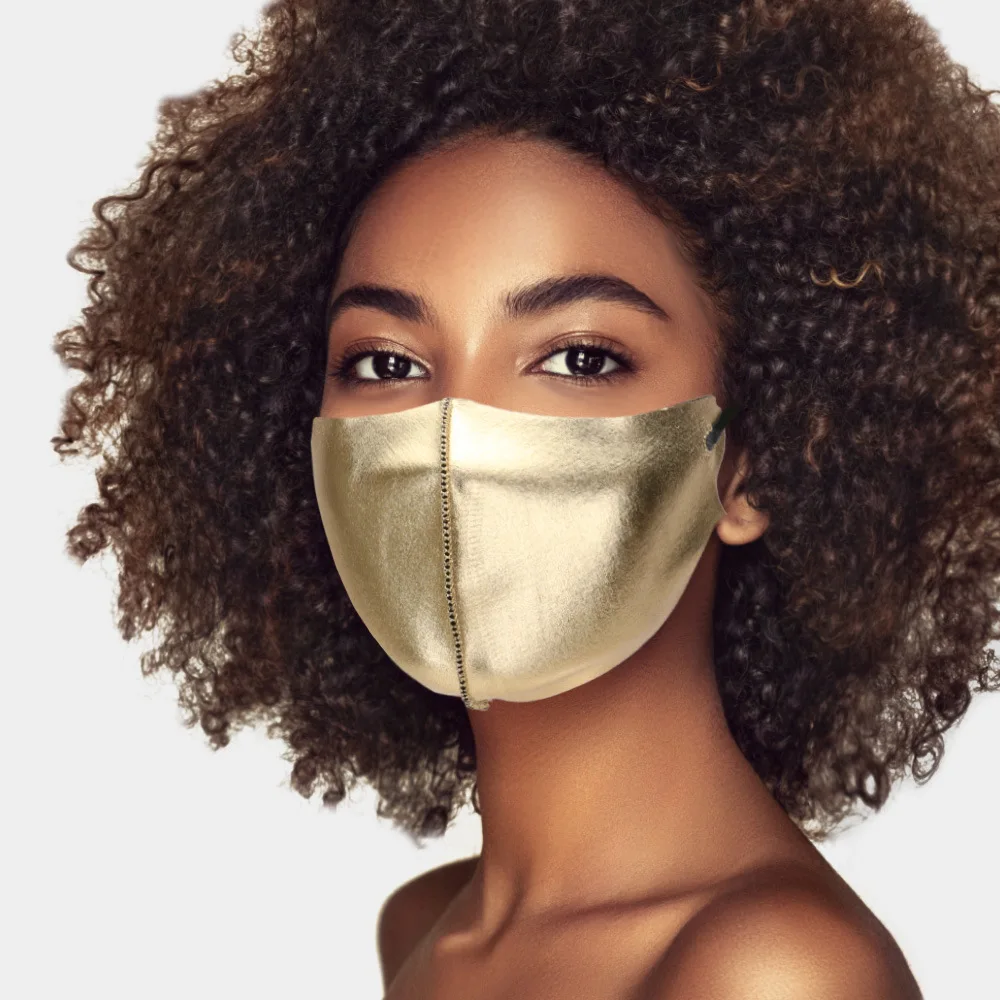 Maschere per adulti di lusso in argento dorato cinturini regolabili maschera per il viso Unisex abbronzante maschere per il viso 3d maschere traspiranti